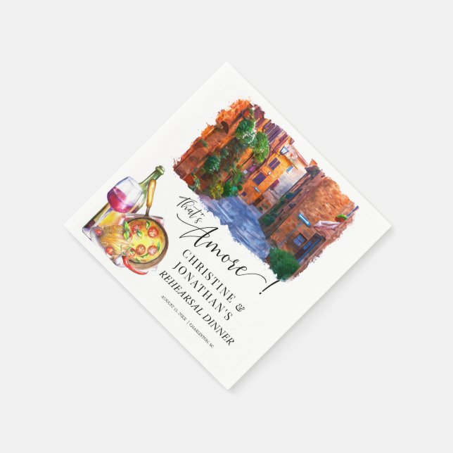 Serviette En Papier Toscane Italie | Nourriture Italienne | Dîner de R (Coin)
