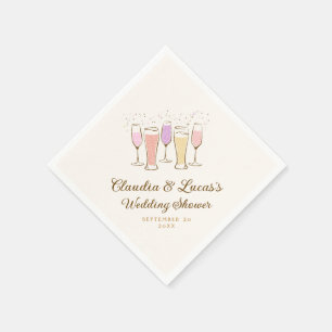 Serviette En Papier Tostes Couple Mariage Mixte Fête de Mariage