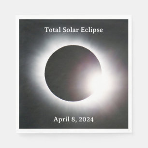 Serviette En Papier Total éclipse solaire 2024