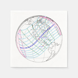 Serviette En Papier Total Solaire Eclipse 2024 Global Path