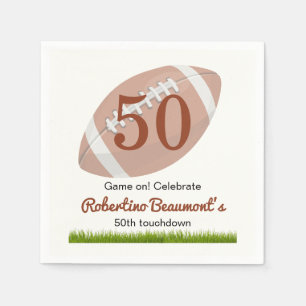 Serviette En Papier Touchdown Fifty Funny Football 50e anniversaire