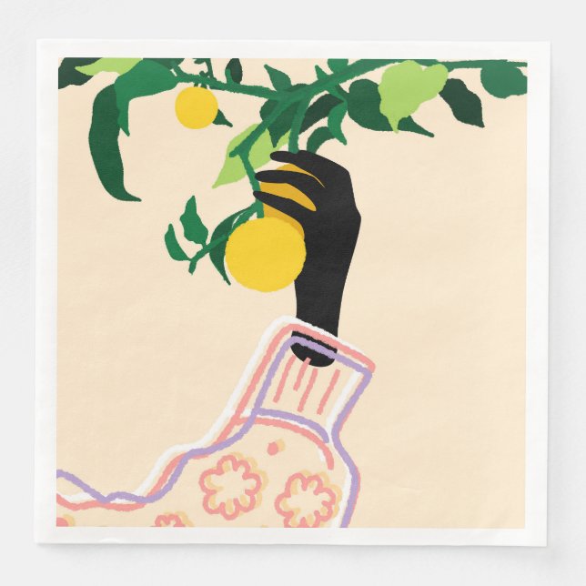 Serviette En Papier Touche Citrus (Devant)