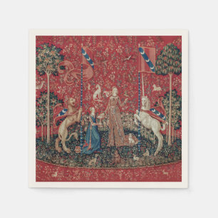 Serviette En Papier Touche Lady and Unicorn Medieval