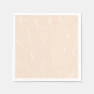 Serviette En Papier Touches abstraites rétro chaudes Abricot clair
