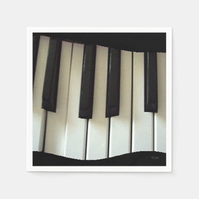 Serviette En Papier Touches clavier/piano (Devant)