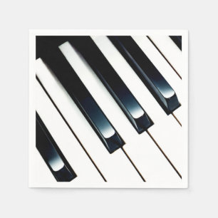 Serviette En Papier Touches de Piano Élégantes Papier