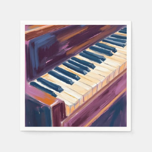Serviette En Papier Touches de piano Peintre Peinture