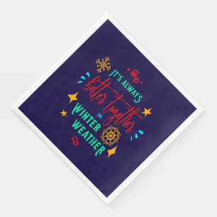 Serviette En Papier Toujours mieux ensemble en hiver Noël, ZSG