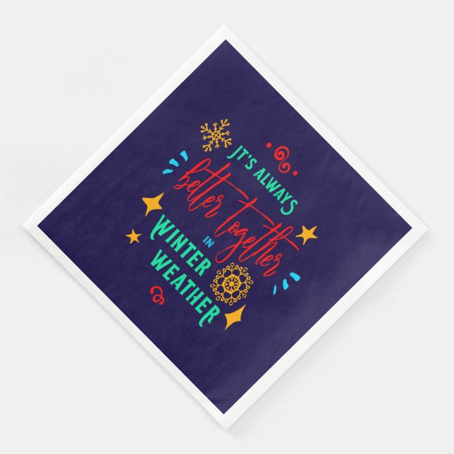 Serviette En Papier Toujours mieux ensemble en hiver Noël, ZSG (Coin)