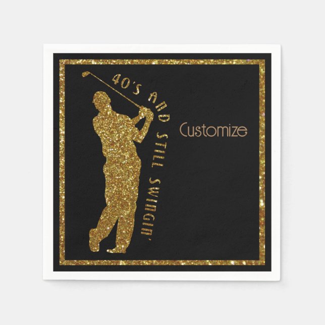 Serviette En Papier Toujours Swingin' Golfers 40 À 49 (Devant)
