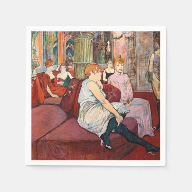Serviette En Papier Toulouse-Lautrec - Au Salon, rue des Moulins (Devant)