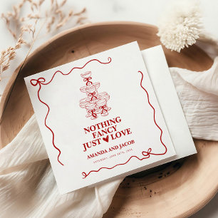 Serviette En Papier Tour Champagne Rouge Rien De Chic Juste Amour