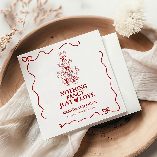 Serviette En Papier Tour Champagne Rouge Rien De Chic Juste Amour (Créateur téléchargé)