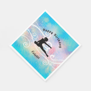 Serviette En Papier Tour de gymnastique Joyeux Anniversaire personnali