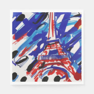 Serviette En Papier Tour Eiffel
