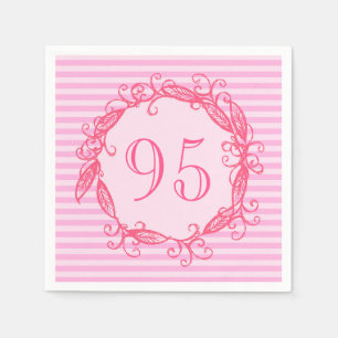 Serviette En Papier Tourbillonnant rose du quatre-vingt-quinzième