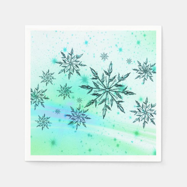 Serviette En Papier Tourneberge bleu vert turquoise mignon (Devant)