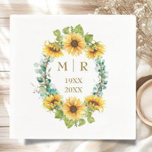 Tournesol floral anniversaire de mariage de 50 ans
