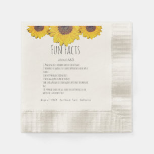 Serviette En Papier Tournesol trio - Fun Facts Napkins