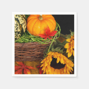Serviette En Papier Tournesols de récolte de chute