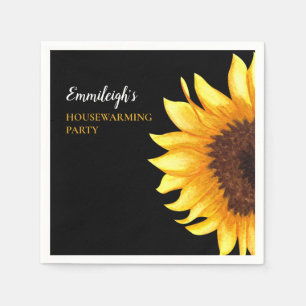 Serviette En Papier Tournesols jaunes Fête de pendaison de crémaillère