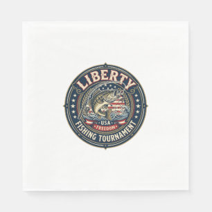 Serviette En Papier Tournoi de pêche Liberté Patriotique Patriotique F