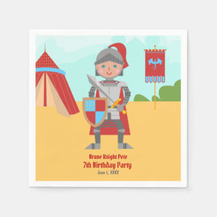 Serviette En Papier Tournoi médiéval des chevaliers fête d'anniversair
