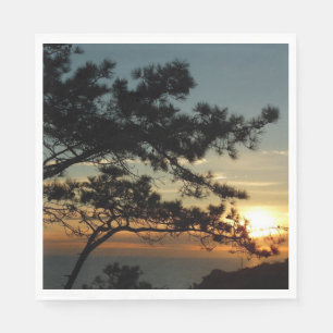 Serviette En Papier Tourrey Pine Sunset I California Paysage