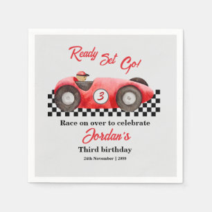 Serviette En Papier Tout âge Anniversaire Red Race Parfait Partir
