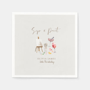 Serviette En Papier Tout âge sieste et anniversaire de peinture
