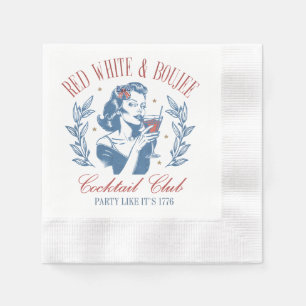 Serviette En Papier Tout American Red White et Boujee