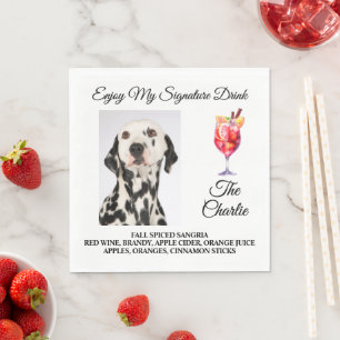 Serviette En Papier Tout animal de compagnie Signature Boire Mariage P