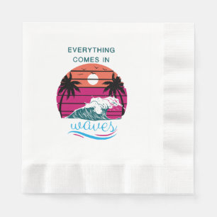 Serviette En Papier Tout Arrive par Vagues