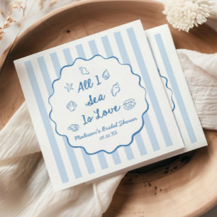 Serviette En Papier Tout ce que je vois est Amour Coquillage de Mer Fê