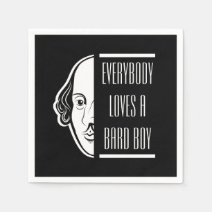 Serviette En Papier Tout Le Monde Aime Un Garçon De Bard Shakespeare T