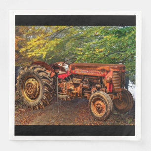 Serviette En Papier Traceur de la ferme rouge