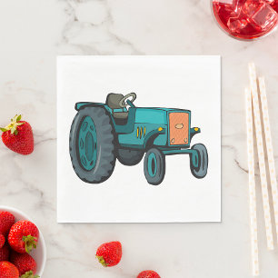 Serviette En Papier Tracteur vert