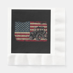 Serviette En Papier Tracteurs agricoles Drapeau USA Cadeau patriotique