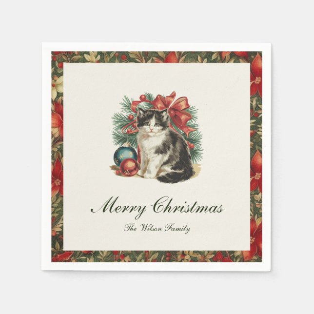 Serviette En Papier Traditional Vintage Christmas (Devant)