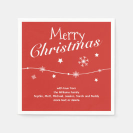 Serviette En Papier Traditionnel - Rouge clair - Napkins de Noël