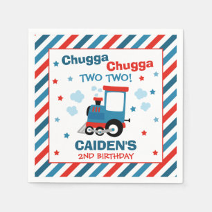 Serviette En Papier Train Anniversaire Décor Chugga Chugga Deux Deux