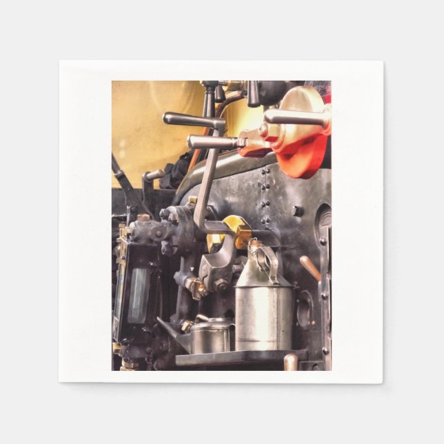 SERVIETTE EN PAPIER TRAINS À VAPEUR (Devant)