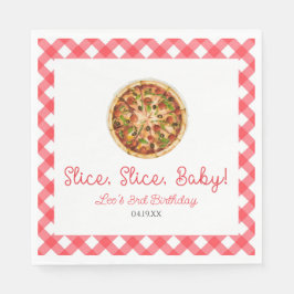 Serviette En Papier Trancher, Trancher, Bébé ! Pizza fête d'anniversai