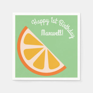 Serviette En Papier Tranches de Citron Orange Mignon Fête d'anniversai