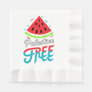 Serviette En Papier Tranches paisibles Watermelon Free Palestine - Sou
