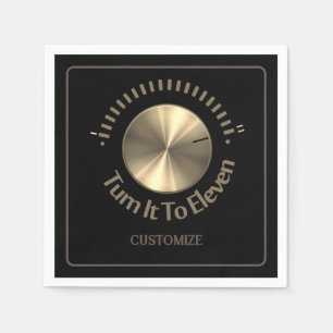 Serviette En Papier Transformez-Le En Onze Noir Et Or