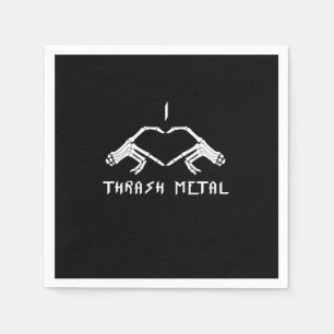 Serviette En Papier Trash Squelette Mains Coeur Classique