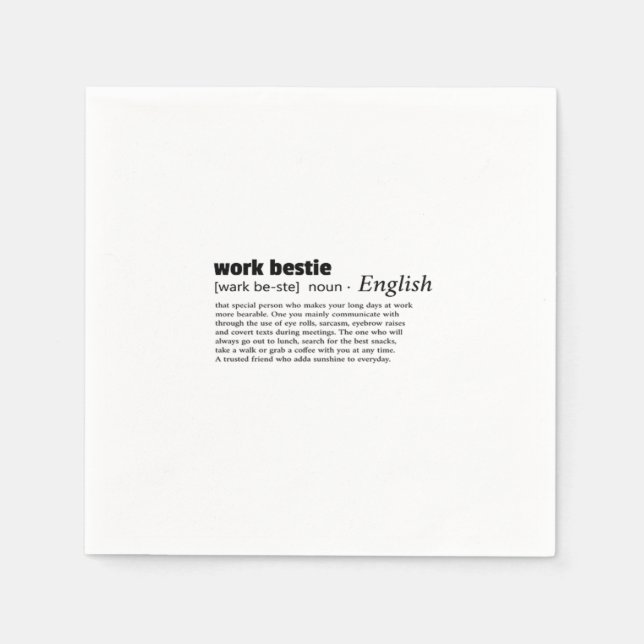 Serviette En Papier Travail Bestie Classic Chill (Devant)