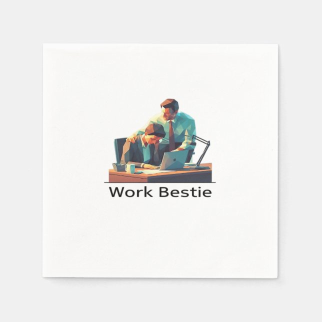 Serviette En Papier Travailler le mieux classique (Devant)