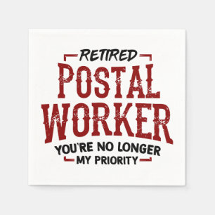 Serviette En Papier Travailleur de poste retraité Mailman Céramique de